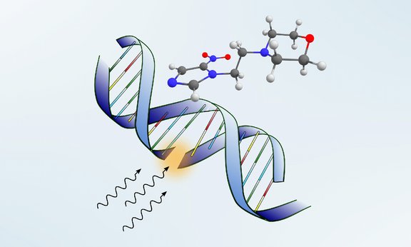 Illustration eines gebrochenen DNA-Strangs