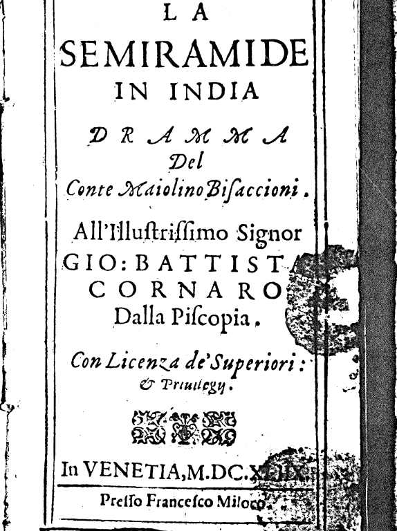 la semiramide in India