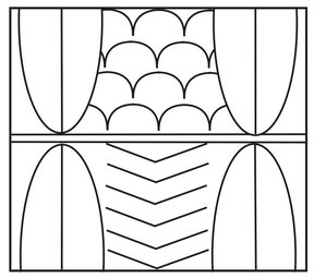 A3/B1_A3/C1c (oben und unten Palmetten mit Mittellinie, oben unterteilt von Schuppenfläche,  unten von einem Zackenband)
