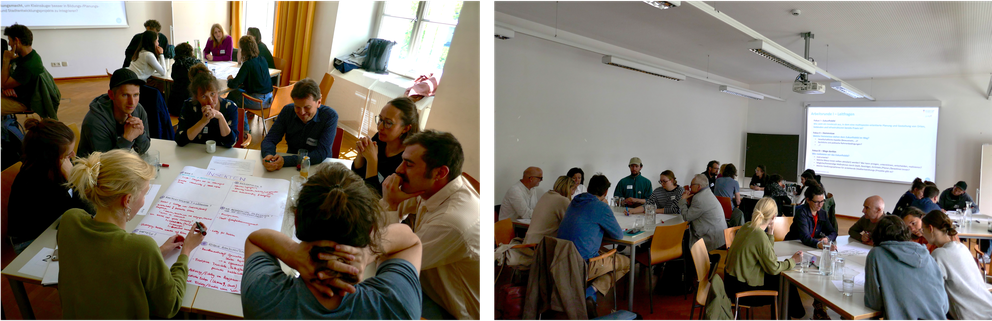Diskussion und Bearbeitung von Multispezies-Fragestellungen in Arbeitsrunden.