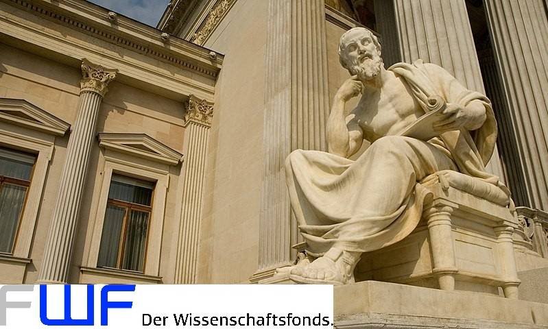 Marmorstatue des griechischen Geschichtsschreibers Herodot vor dem Parlamentsgebäude in Wien