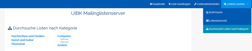 Alle Listen anzeigen