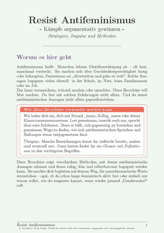 titelblatt der broschüre