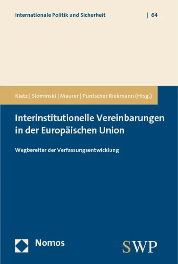 Buchcover Interinstitutionelle Vereinbarungen