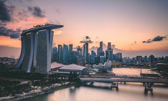 Bild der Skyline von Singapur