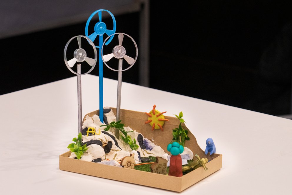 Klimasimulator mit Windrad