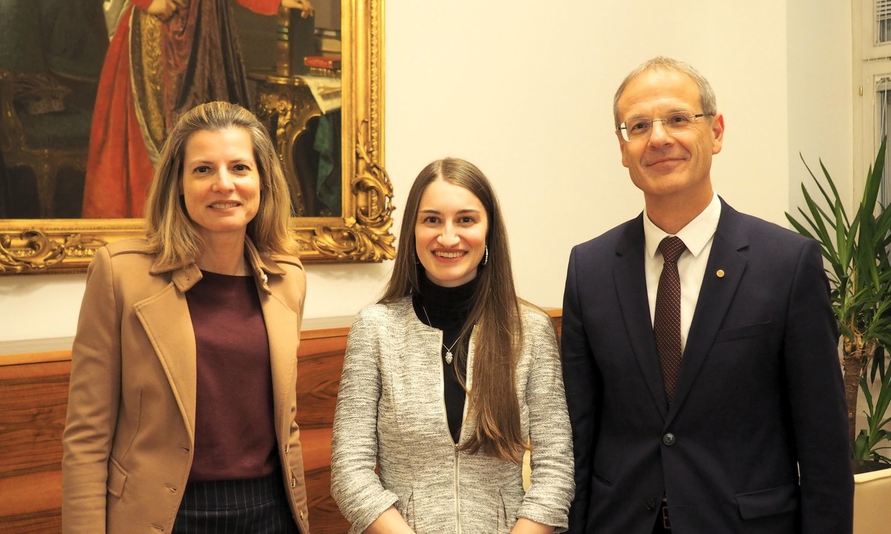 Dr. Staber, Dr. Schlögl, Dekan Prof. Walter Obwexer