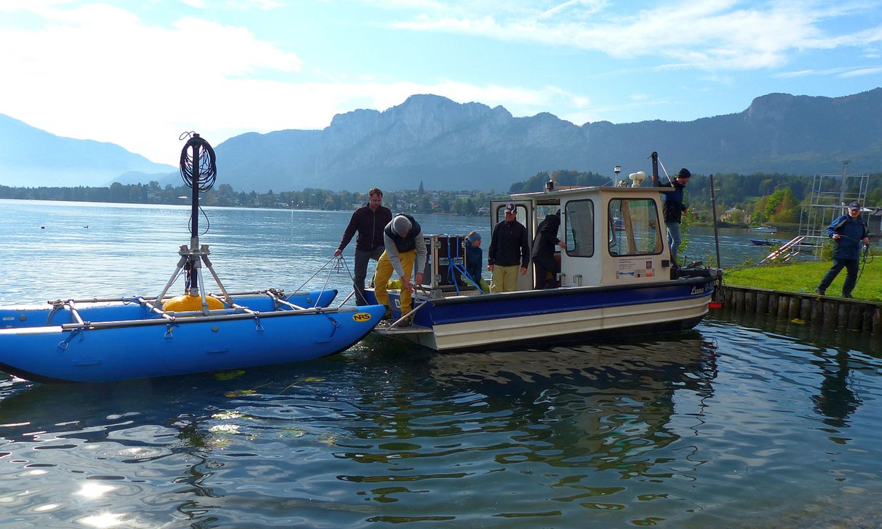 Boot am Mondsee