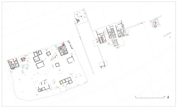 Abb. 2: Gesamtplan der Ausgrabungen im Bereich Stadlgasse