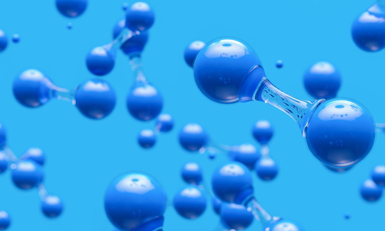 Illustration: Wasserbläschen vor blauem Hintergrund