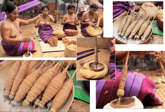 Mexico, Jamiltepec women spinning