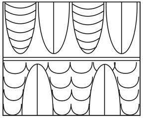 A3/B2_A3/B1 (oben Palmetten mit Mittellinie und Schuppen, unten Palmetten mit Mittellinie in Schuppenfläche)