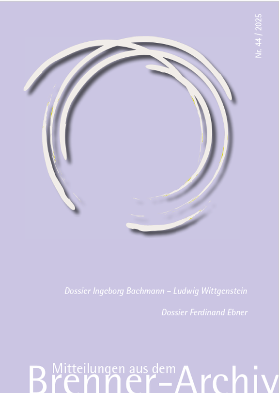 Titelblatt: Mitteilungen aus dem Brenner-Archiv Nr. 44-2025