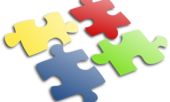 zusammengefügte Puzzleteile