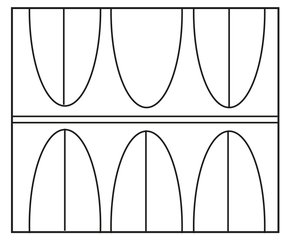 A1/A3_A3 (obere Palmetten mit und ohne Binnenzeichnung, untere mit Mittellinie)