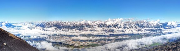 Panorama Karwendel mit Wolken