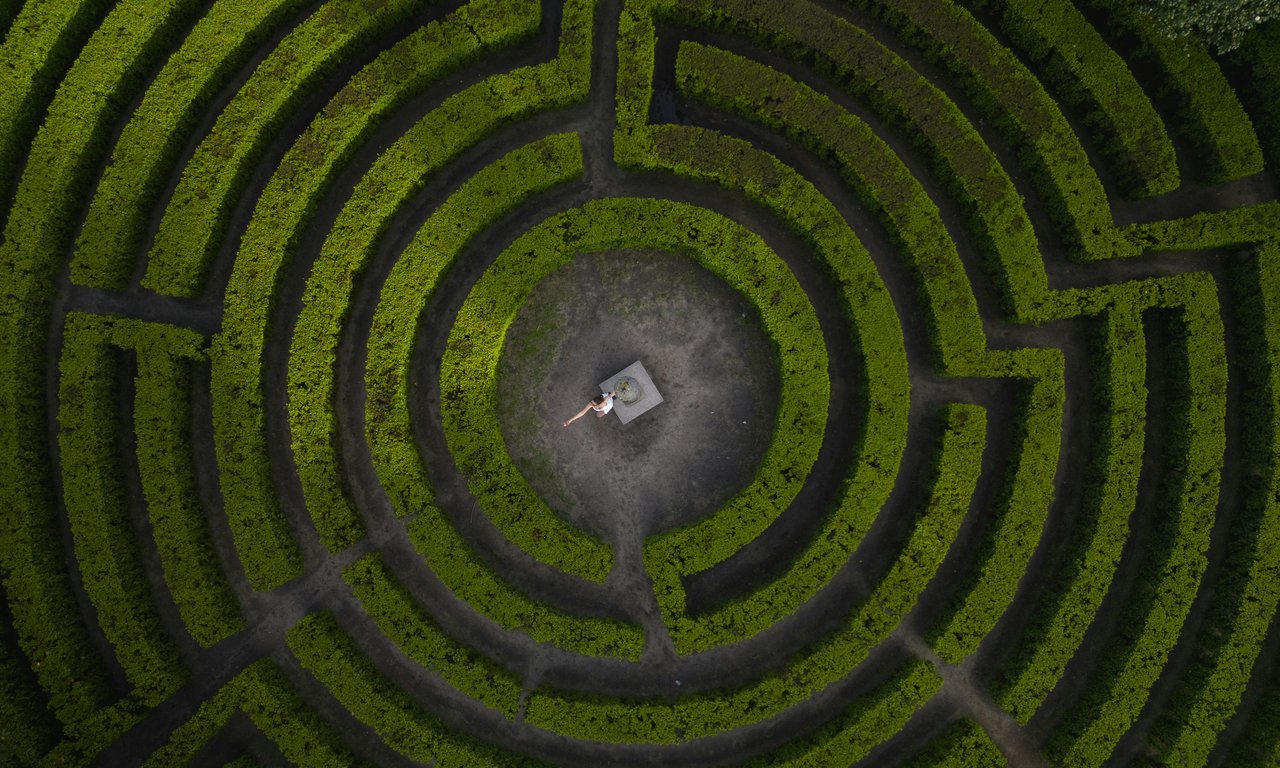 Ein rundes Labyrinth