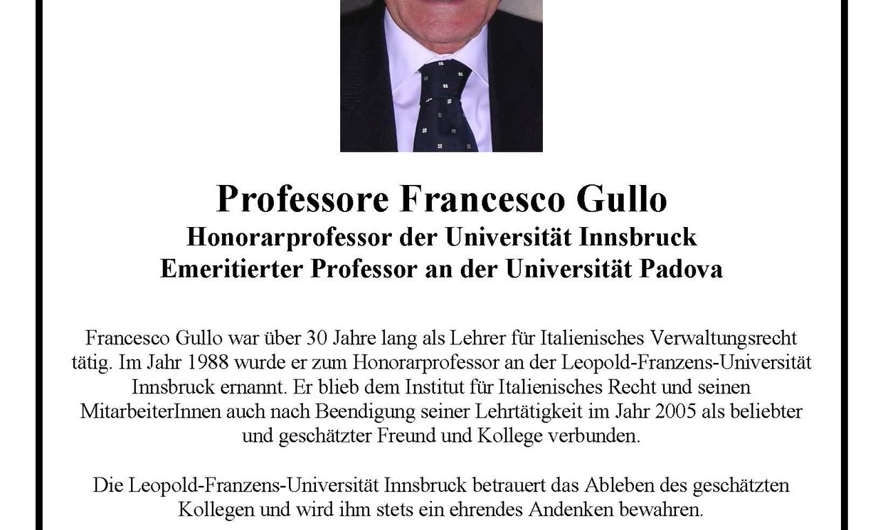 Parte Professore Francesco Gullo
