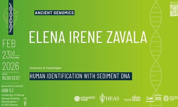 Poster HEAS Seminar Series - Ancient Genomics - Elena Irene Zavala