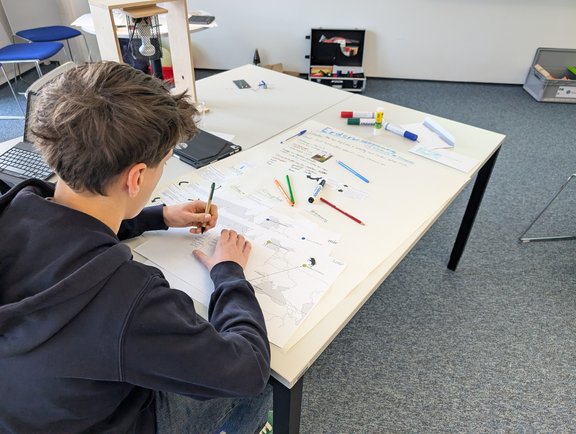 Schüler im Schülerlabor