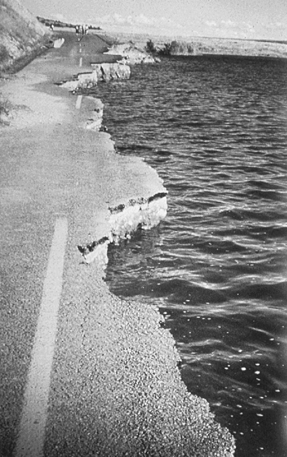 shoreline schwarz-weiß Bild