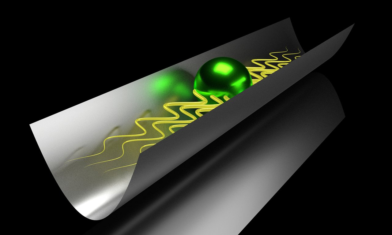 Quantum particle in a one-dimensional atomic gas