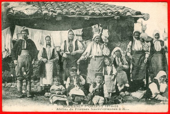 Macedonia, group of women spinning