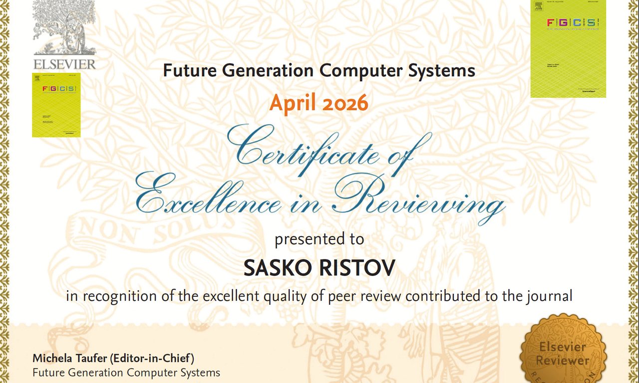 Certificate of Excellence in Reviewing
