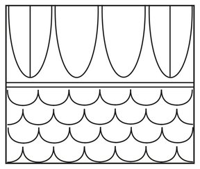 A1/A3_B1 (obere Palmetten mit und ohne Binnenzeichnung in unregelmässiger Folge, unten Schuppenfläche)