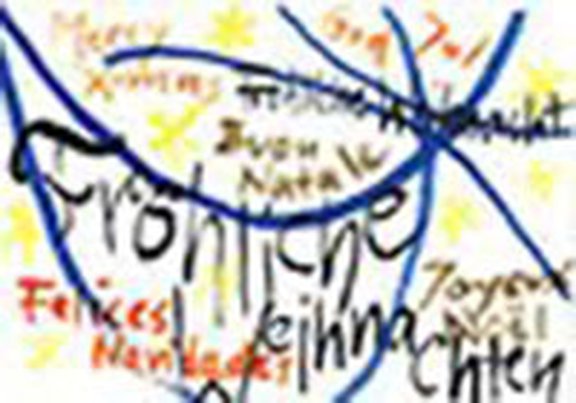 Kristian Sotriffer: Selbstgestaltete Karte, Weihnachten 1958