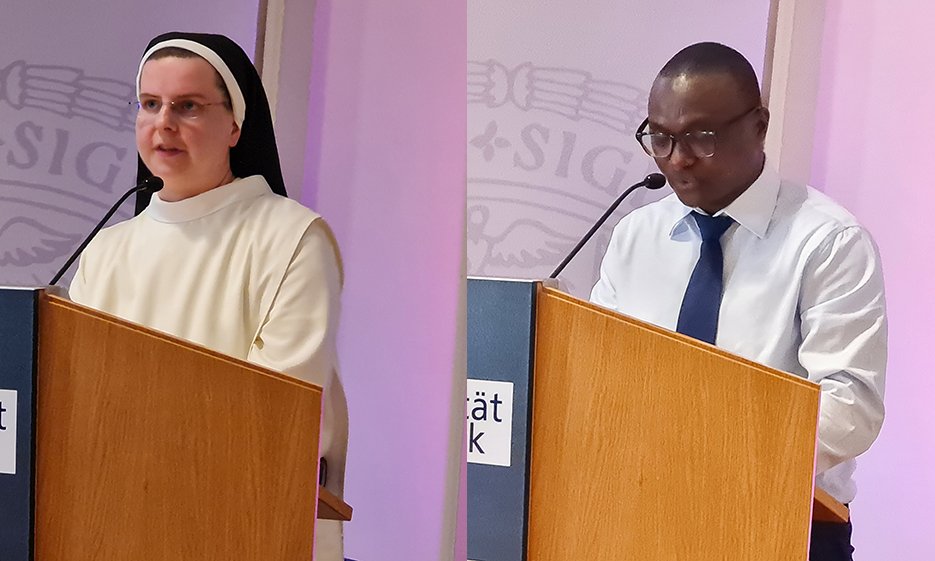 Julia Margreiter und Heritrier Mbwalembe. Bilder: Wilhelm Guggenberger