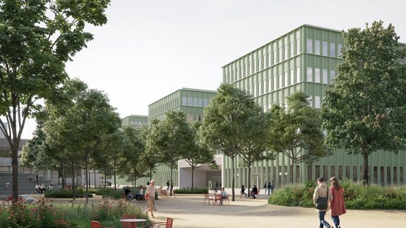 Außenperspektive Nordwest Campushain