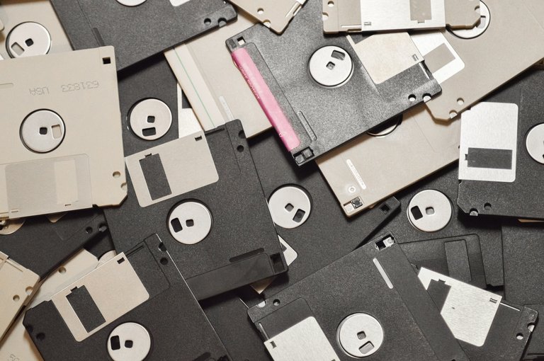 Diskettenstapel