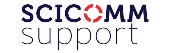 Logo mit Schiftzug Scicomm-Support