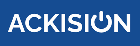 White writing on a blue background