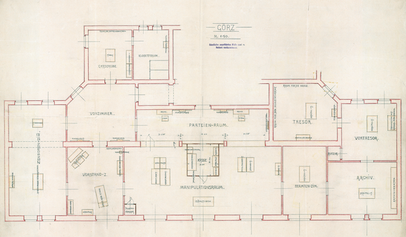 Filiale Görz | Gorizia (I), Möbelstellungsplan.