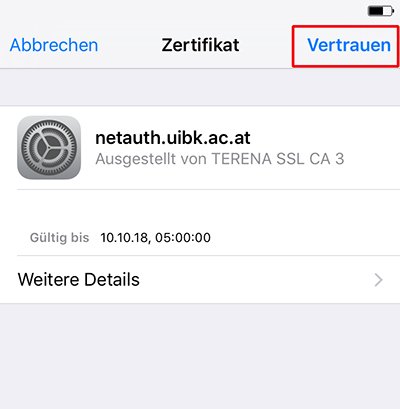 Apple WLAN Zertifikat