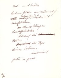 Gedicht - Manuskript