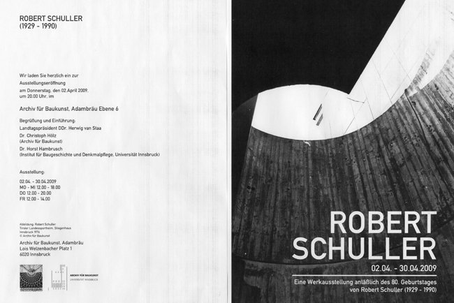 Ausstellung: „Robert Schuller (1929-1990)“, 2009.