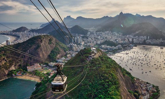 Cable car over Rio de Janeiro, Brazil