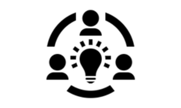 Icon Glühbirne und Menschensymbol