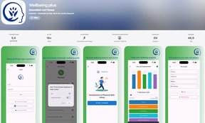 Screenshot von der Benutzeroberfläche der App