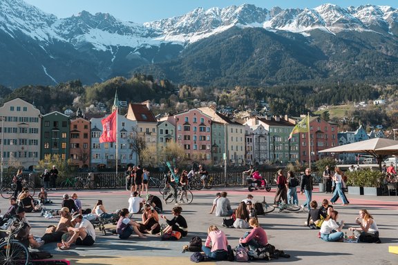 Marktplatz im Frühling