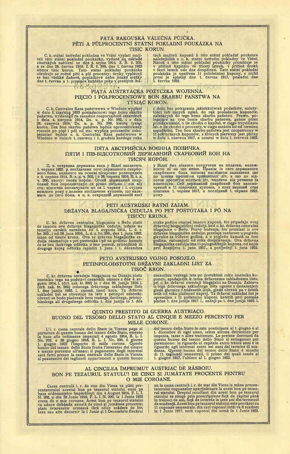 Kriegsanleihe Rückseite