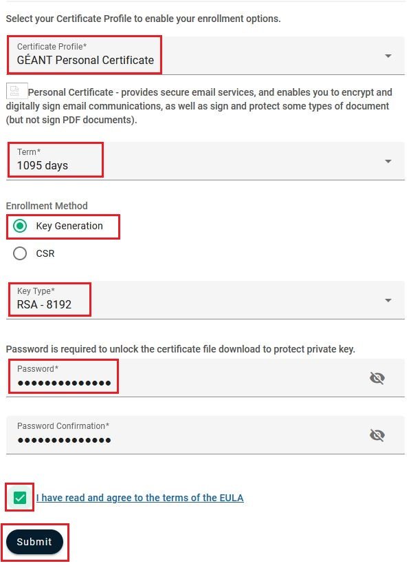 Auswahl Zertifikat neu 2