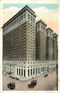 Ansichtskarte einer Architektur-Zeichnung, New York, 1920er Jahre