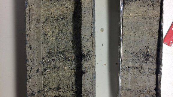 Entnahme von Sedimentblöcken zur mikromorphologischen Analyse