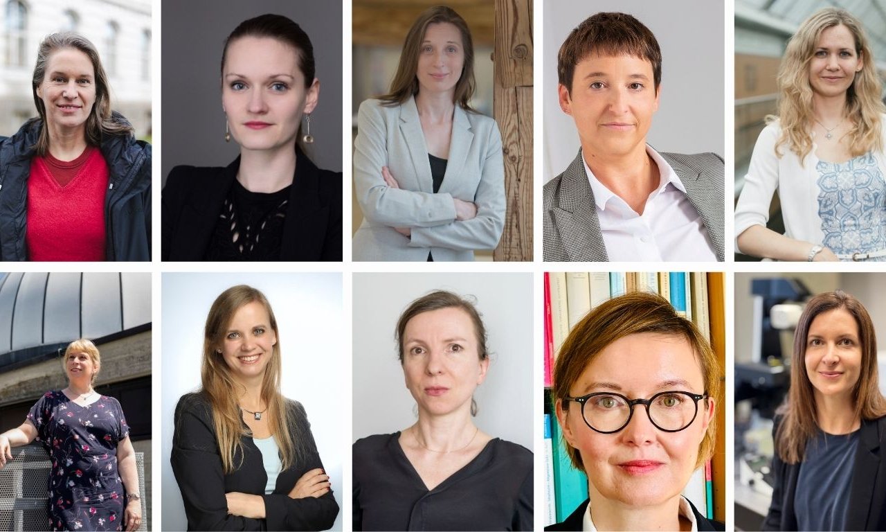 Collage von 10 Porträtfotos