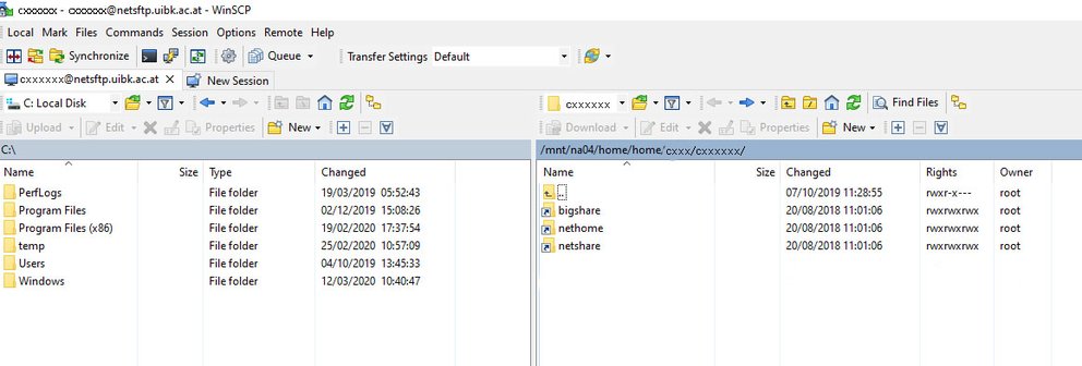 Homeverzeichnis Schritt 2