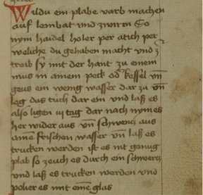 Auszug aus der medizinischen Handschrift Cpg 620 der Universitätsbibliothek Heidelberg